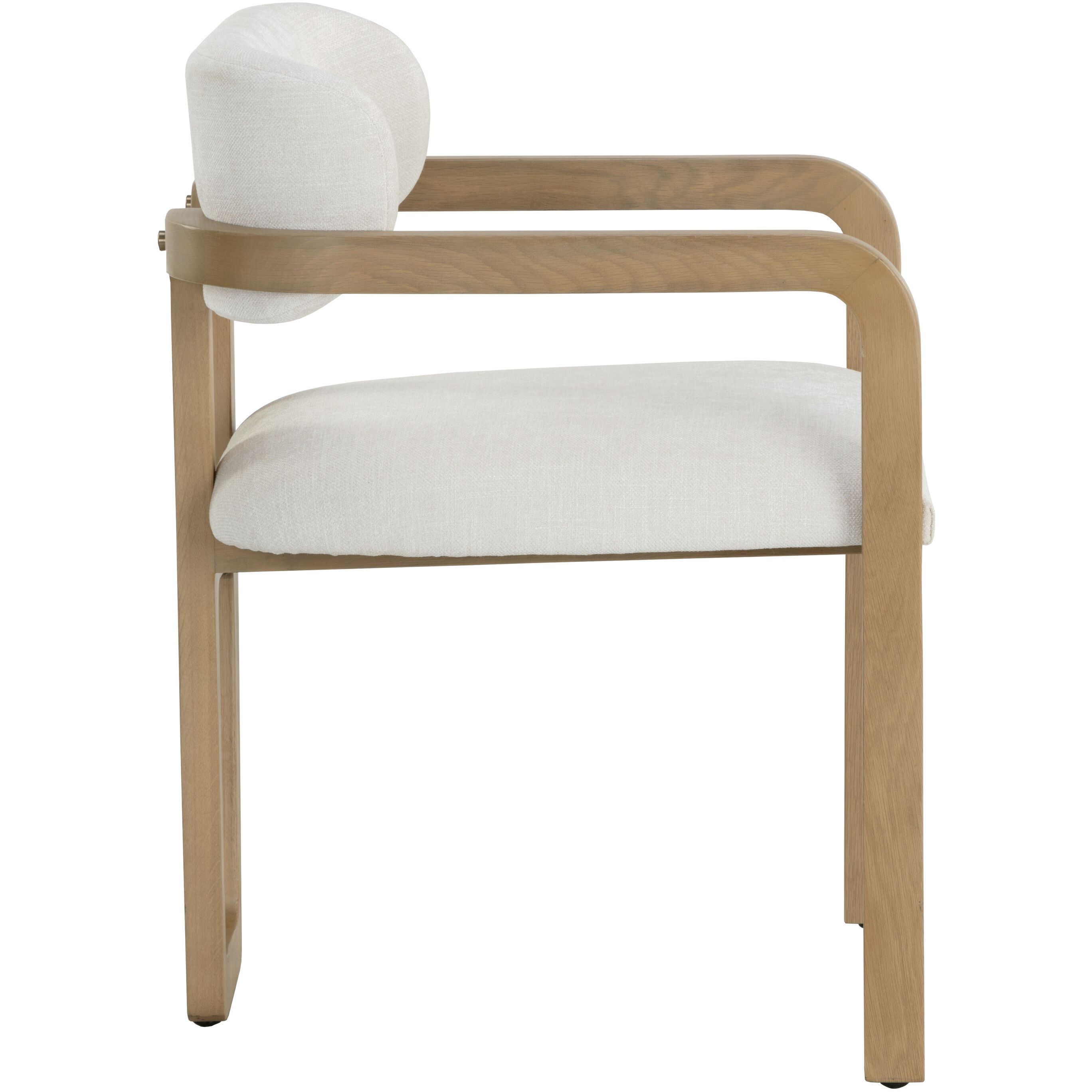 Madrone Rustic Oak / Heather Ivory Tweed Dining Armchair